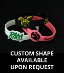 custom shape silicone wristbands